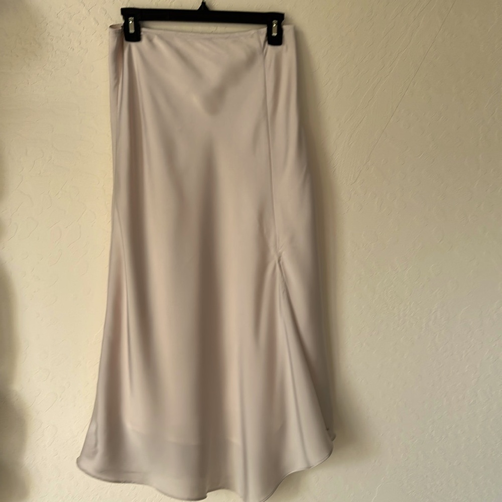 All In Favor Lovely, Classy Asymmetrical Satin Skirt Front Slit(NWOT)
